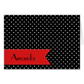 白黒水玉模様点々のある、お名前 (正面横)