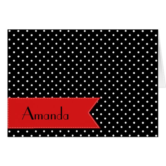 白黒水玉模様点々のある、お名前 (正面横)