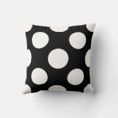 白黒水玉模様点々のある、お名前 クッション (裏面)