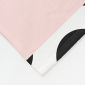 白黒水玉模様点々のある、お名前 フリースブランケット (角)