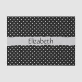白黒水玉模様点々のある、お名前 薄葉紙 (正面)