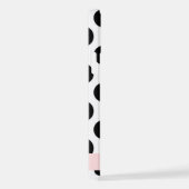 白黒水玉模様点々のある、お名前 iPhoneケース (右側面)