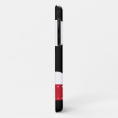 白黒水玉模様点々のある、モノグラム Case-Mate iPhoneケース (裏面/左)