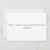 白黒水玉模様結婚の感謝 サンキューカード (裏面)