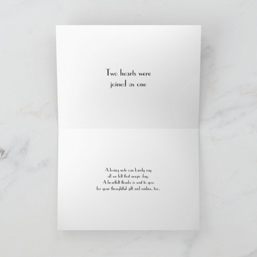 白黒水玉模様結婚ズサンキュー サンキューカード (内部)