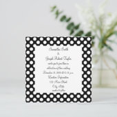 白黒水玉模様結婚ズ 招待状 (スタンド正面)