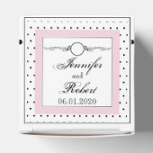 白黒水玉模様結婚式の引き出物ボックス フェイバーボックス (上部)