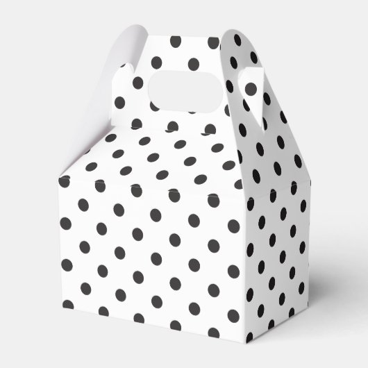 白黒水玉模様結婚式 フェイバーボックス (裏面サイド)