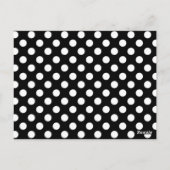 白黒水玉模様表の番号カード ポストカード (裏面)