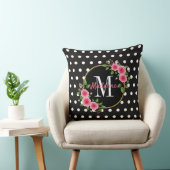 白黒水玉模様装飾用クッション クッション (椅子)