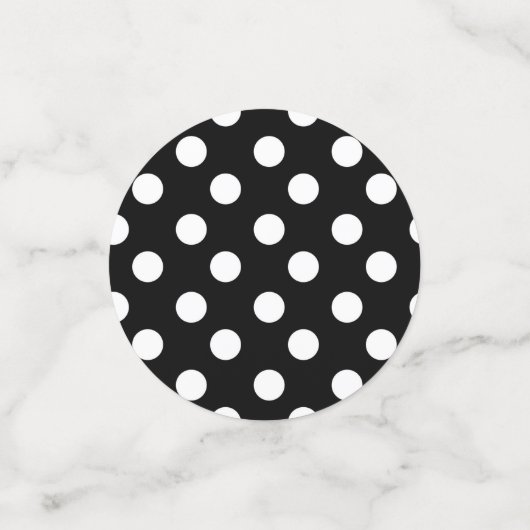 白黒水玉模様誕生会 コンフェッティ (スモール正面)