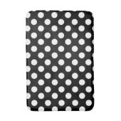 白黒水玉模様誕生会 バスマット (正面縦)