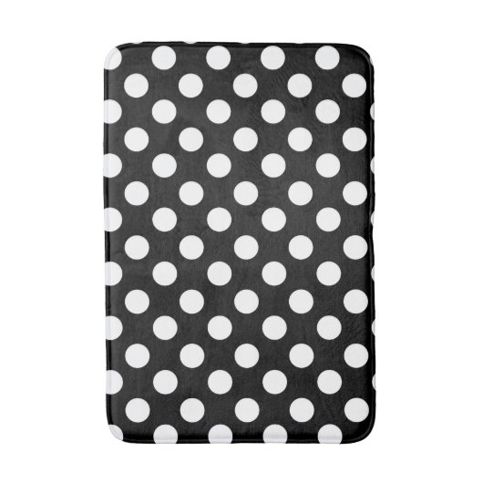 白黒水玉模様誕生会 バスマット (正面縦)