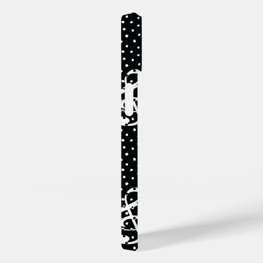 白黒水玉模様音符デザイン Case-Mate iPhoneケース (裏面 / 右)