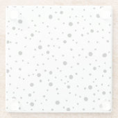 白黒水玉模様 ガラスコースター (裏面)