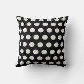 白黒水玉模様 クッション (裏面)