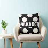 白黒水玉模様 クッション (椅子)