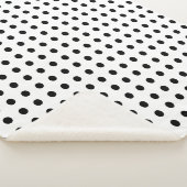 白黒水玉模様 シェルパブランケット (3/4)