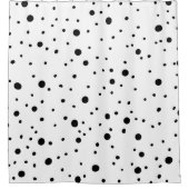 白黒水玉模様 シャワーカーテン (正面)