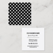 白黒水玉模様 スクエア名刺 (正面/裏面)