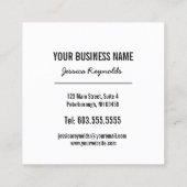 白黒水玉模様 スクエア名刺 (裏面)