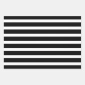 白黒水玉模様 ストライプの ラッピングペーパーシート (正面3)