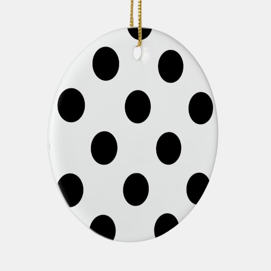 白黒水玉模様 セラミックオーナメント (右)