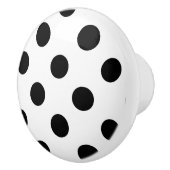 白黒水玉模様 セラミックノブ (右)