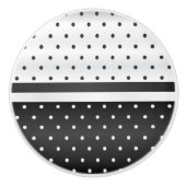 白黒水玉模様 セラミックノブ (正面)