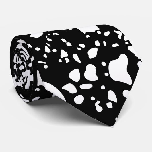 白黒水玉模様 ネクタイ (ロール)