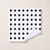 白黒水玉模様 バスタオルセット (ウォッシュタオル)