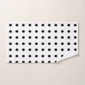 白黒水玉模様 バスタオルセット (ハンドタオル)