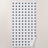 白黒水玉模様 ビーチタオル (正面)