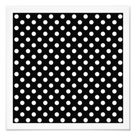 白黒水玉模様 フォトプリント            (正面)