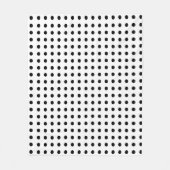 白黒水玉模様 フリースブランケット (正面)