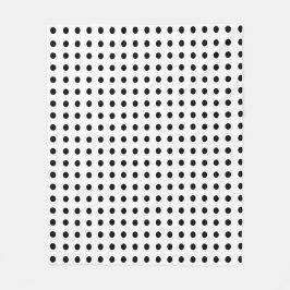 白黒水玉模様 フリースブランケット