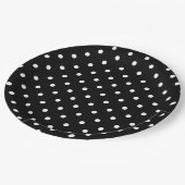 白黒水玉模様 ペーパープレート (アングル)