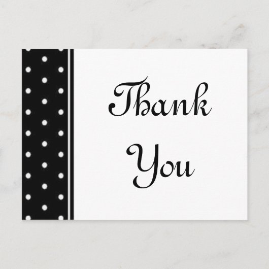 白黒水玉模様 ポストカード (正面)