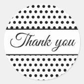 白黒水玉模様 ラウンドシール (正面)