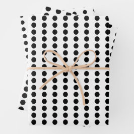 白黒水玉模様 ラッピングペーパーシート