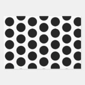 白黒水玉模様 ラッピングペーパーシート (正面3)