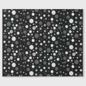 白黒水玉模様 ラッピングペーパー (フラット)