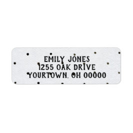 白黒水玉模様 ラベル