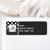 白黒水玉模様 ラベル (インサイチュ)