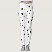 白黒水玉模様 レギンス (正面)