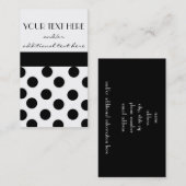 白黒水玉模様 名刺 (正面/裏面)