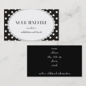 白黒水玉模様 名刺 (正面/裏面)