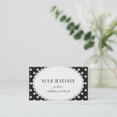 白黒水玉模様 名刺 (スタンド正面)