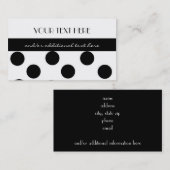 白黒水玉模様 名刺 (正面/裏面)