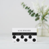 白黒水玉模様 名刺 (スタンド正面)